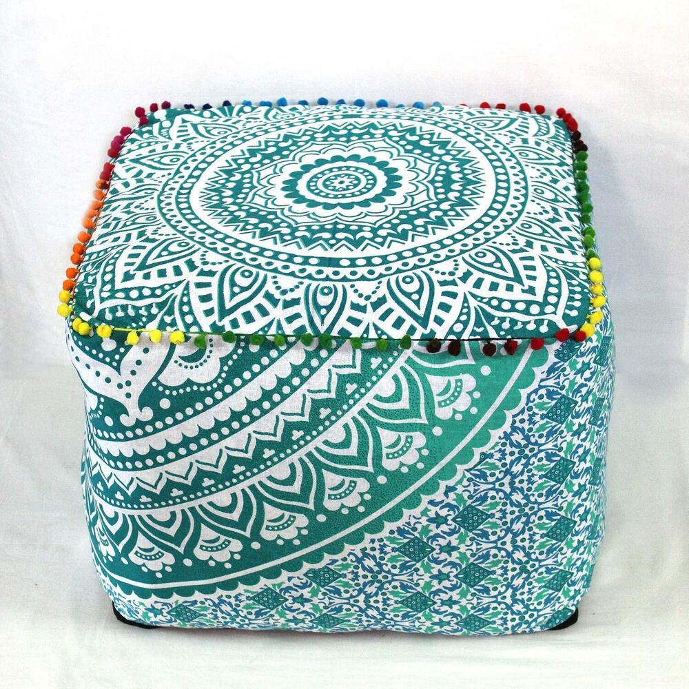 5490 Mandala Meditation Floor Pillows Square Pillow Cover Seating Hippie